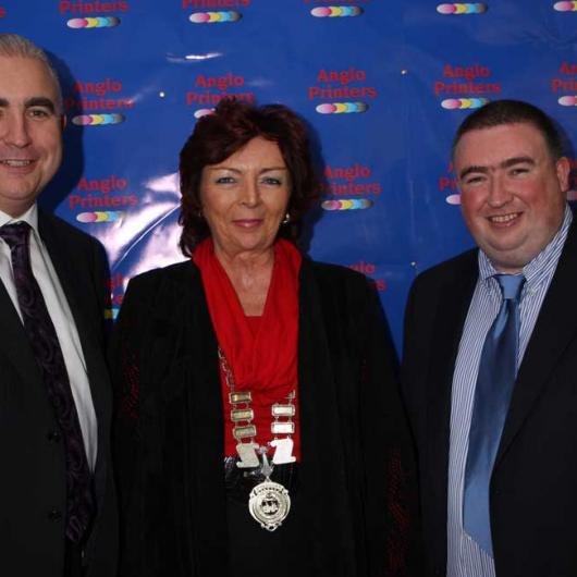 Anglo Celebrating 25 Years in Business - 9th October 2008. Padraic Kierans, Drogheda Chamber President Patricia Rooney & Peter Kierans